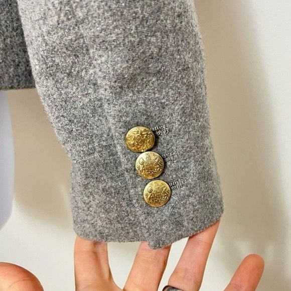 J. Crew Gray Wool Blend Blazer Size 10 - Picture 7 of 11